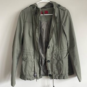 Lightweight sage green parka